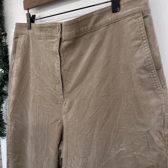 Eileen Fisher Organic Cotton Corduroy Wide Leg Pants Women’s Size 16 Stretch - Picture 3 of 7